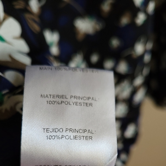 Like New, Goldie, Floral, Mini Skater Dress, Sz M, Black & Blue - Picture 5 of 6